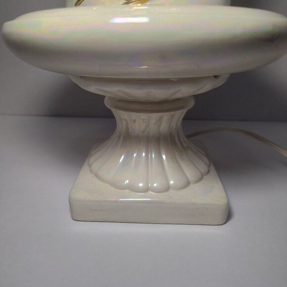 Vintage Atlantic Mold Tall Ceramic Christmas Lamp Santa Sleigh Reindeer 5-Light - Picture 9 of 14